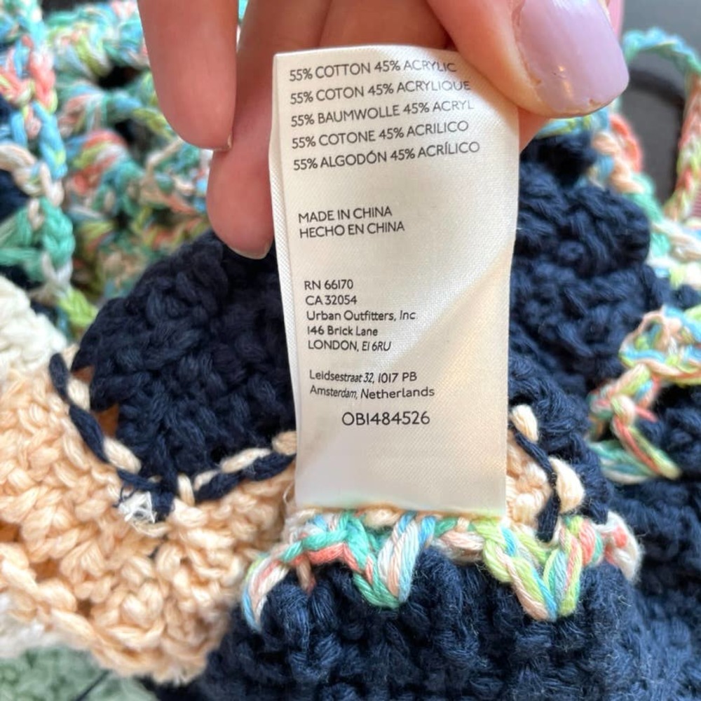 Free People Crochet Chevron Swim Up Tank Top In Summer Breeze XS - Picture 14 of 14